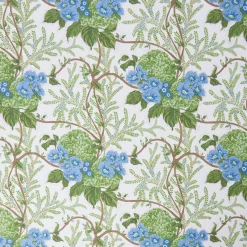 Serena Fresson Fabrics<Mrs. Alice Green & Blue Lady Isabella's Garden Fabric