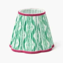 Summer Lighting | Lampshades<Mrs. Alice Green & Raspberry Ikat Lampshade (18cm)