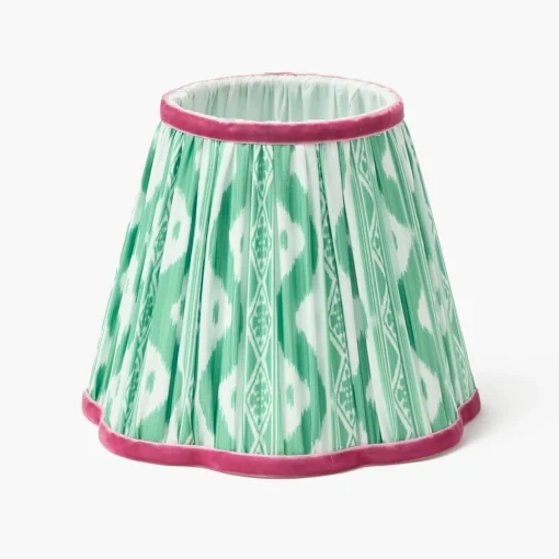 Summer Lighting | Lampshades<Mrs. Alice Green & Raspberry Ikat Lampshade (18cm)