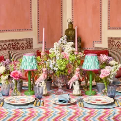 Summer Lighting | Lampshades<Mrs. Alice Green & Raspberry Ikat Lampshade (18cm)