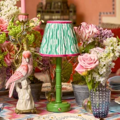 Summer Lighting | Lampshades<Mrs. Alice Green & Raspberry Ikat Lampshade (18cm)