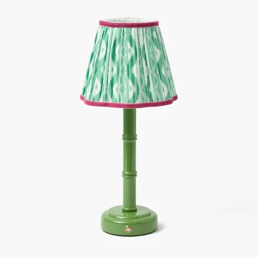 Summer Lighting | Lampshades<Mrs. Alice Green & Raspberry Ikat Lampshade (18cm)