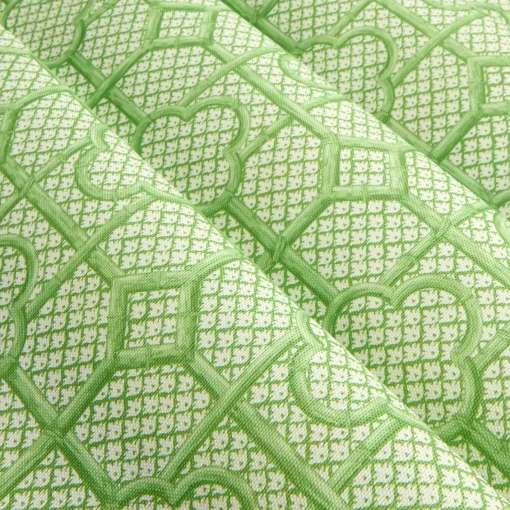 Serena Fresson Fabrics<Mrs. Alice Green Bamboo Trellis Fabric