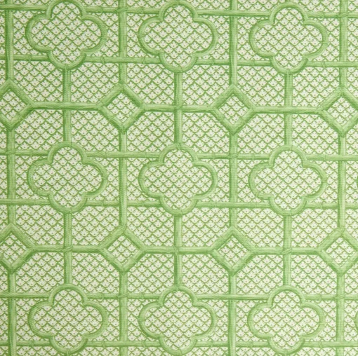 Serena Fresson Fabrics<Mrs. Alice Green Bamboo Trellis Fabric