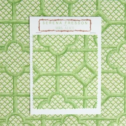 Serena Fresson Fabrics<Mrs. Alice Green Bamboo Trellis Fabric