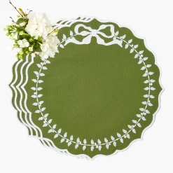 Placemats | For The Chalet<Mrs. Alice Green Bow Laurel Placemats (Set of 4)