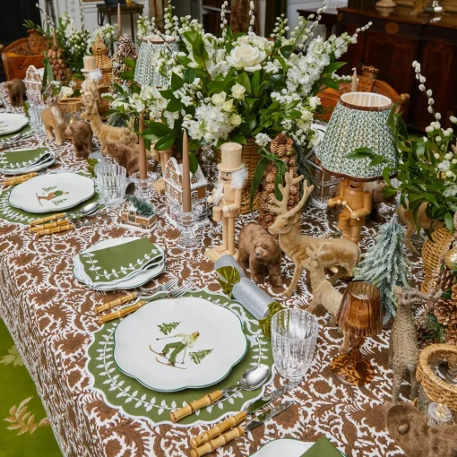 Table Linen Sets | For The Chalet<Mrs. Alice Green Bow Laurel Placemats & Napkins (Set of 4)