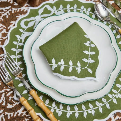 Placemats | For The Chalet<Mrs. Alice Green Bow Laurel Placemats (Set of 4)