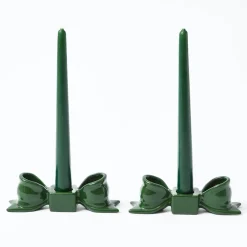 Candle Holders<Mrs. Alice Green Ceramic Bow Candleholder (Pair)