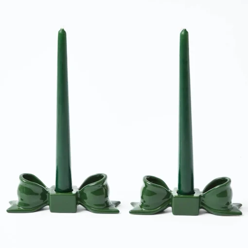 Candle Holders<Mrs. Alice Green Ceramic Bow Candleholder (Pair)