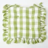 Cushions<Mrs. Alice Green Gingham Ruffle Seat Pad Cushion