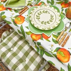 Cushions<Mrs. Alice Green Gingham Ruffle Seat Pad Cushion