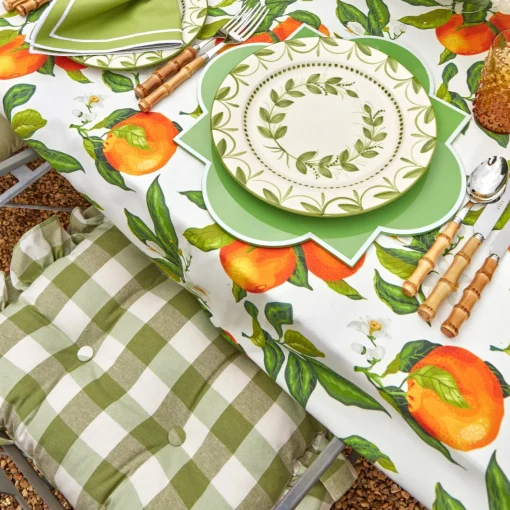 Cushions<Mrs. Alice Green Gingham Ruffle Seat Pad Cushion