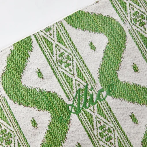 Mrs. Alice Tote Bags | Mrs. Alice Monogram<Mrs. Alice Green Ikat Pochette