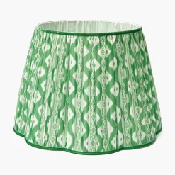 Lampshades<Mrs. Alice Green Ikat Scalloped Lampshade (40cm)