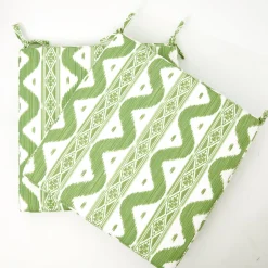 Cushions<Mrs. Alice Green Ikat Seat Pad Cushion