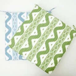 Cushions<Mrs. Alice Green Ikat Seat Pad Cushion