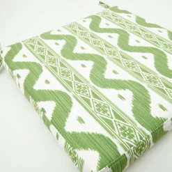 Cushions<Mrs. Alice Green Ikat Seat Pad Cushion