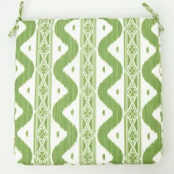 Cushions<Mrs. Alice Green Ikat Seat Pad Cushion