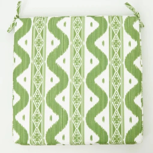 Cushions<Mrs. Alice Green Ikat Seat Pad Cushion