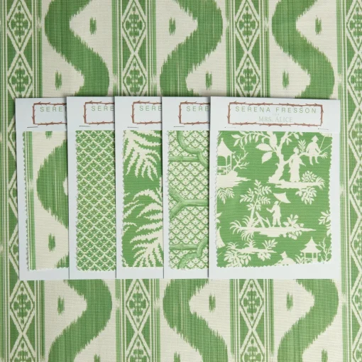 Serena Fresson Fabrics<Mrs. Alice Green Ikat Stripe Fabric