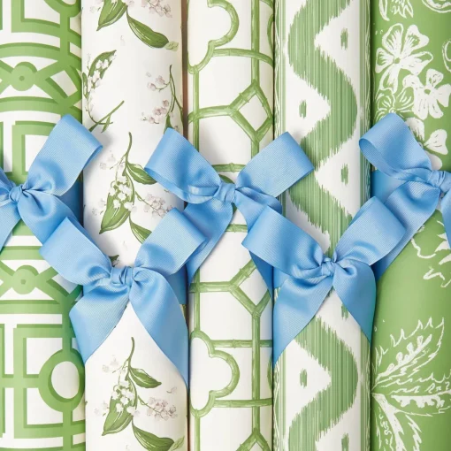 Serena Fresson Wallpapers<Mrs. Alice Green Ikat Stripe Wallpaper