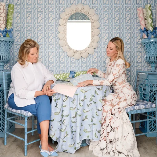 Serena Fresson Wallpapers<Mrs. Alice Green Ikat Stripe Wallpaper