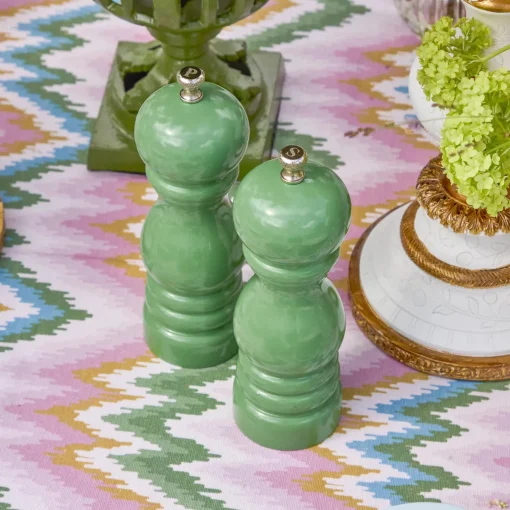 Summer Crockery | Crockery Sets<Mrs. Alice Green Lacquer Salt & Pepper Set