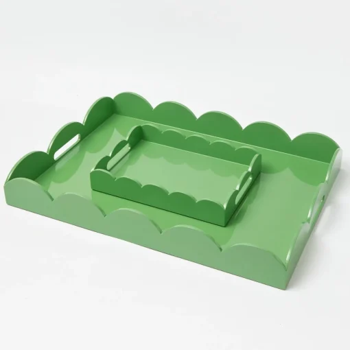 Trays | For Her<Mrs. Alice Green Lacquer Scalloped Tray