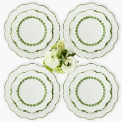 Crockery Sets<Mrs. Alice Green Laurel Dinner & Starter Plates (Set of 8)