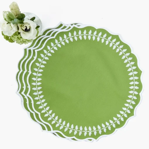 Table Linen Sets | For The Hostess<Mrs. Alice Green Laurel Placemats & Napkins (Set of 4)