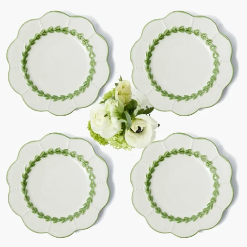 Starter Plates | Crockery Sets<Mrs. Alice Green Laurel Starter Plates (Set of 4)