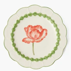 Summer Crockery | Dinner Plates<Mrs. Alice Green Laurel Tulip Dinner Plate
