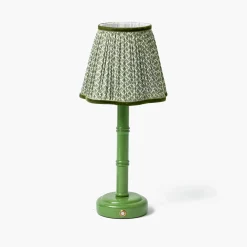 Rechargeable Table Lamps<Mrs. Alice Green Leonora Lacquer Rechargeable Lamp with Olive Lotus Shade (18cm)