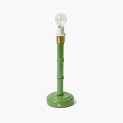 Rechargeable Table Lamps<Mrs. Alice Green Leonora Lacquer Rechargeable Lamp with Green Frilled Silk Shade (18cm)