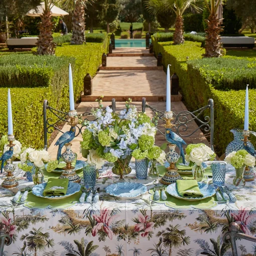 Summer Table Linen | Napkins<Mrs. Alice Green Linen Palm Tree Napkins (Set of 4)