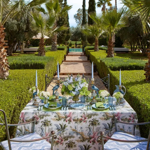 Summer Table Linen | Napkins<Mrs. Alice Green Linen Palm Tree Napkins (Set of 4)