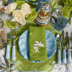 Summer Table Linen | Napkins<Mrs. Alice Green Linen Palm Tree Napkins (Set of 4)