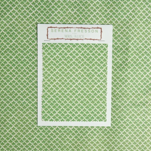 Serena Fresson Fabrics<Mrs. Alice Green Lotus Flower Fabric