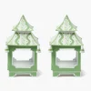 Summer Candleware | Year-round Decorations<Mrs. Alice Green Mini Ikat Pagoda Lanterns (Pair)