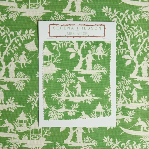 Serena Fresson Fabrics<Mrs. Alice Green Pagoda Garden Fabric