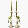 Summer Candleware | Candle Holders<Mrs. Alice Green Parrot Candle Holder (Pair)