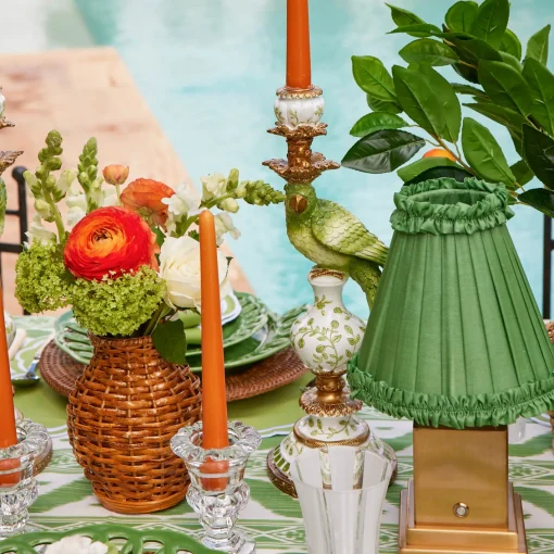 Summer Candleware | Candle Holders<Mrs. Alice Green Parrot Candle Holder (Pair)