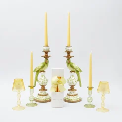 Summer Candleware | Candle Holders<Mrs. Alice Green Parrot Candle Holder (Pair)