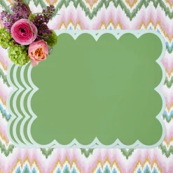 Summer Table Linen | Placemats<Mrs. Alice Green Scalloped Lacquer Placemats (Set of 4)