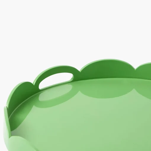 Trays | For Her<Mrs. Alice Green Scalloped Lacquer Round Tray