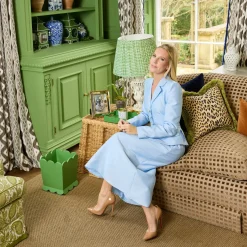 For Her | For Him<Mrs. Alice Green Scalloped Lacquer Waste Paper Bin