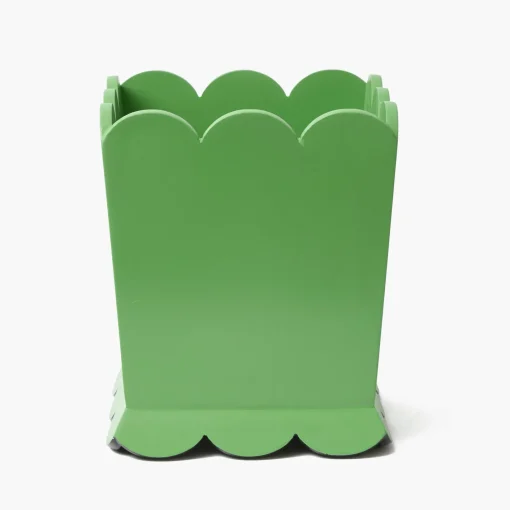 For Her | For Him<Mrs. Alice Green Scalloped Lacquer Waste Paper Bin