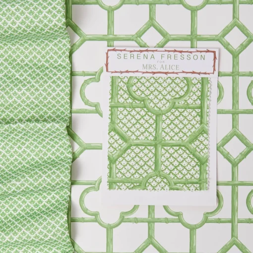 Serena Fresson Wallpapers<Mrs. Alice Green Shaded Bamboo Wallpaper