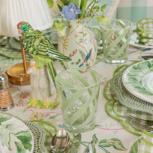 Summer Glassware | Glasses<Mrs. Alice Green Swirl Outdoor Glasses (Set of 6)